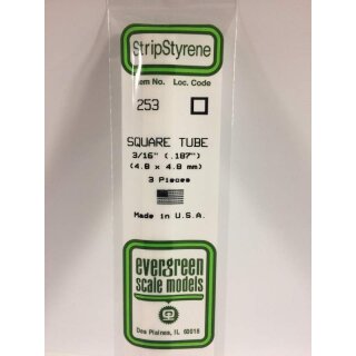 Evergreen PS-253 Vierkant-Röhre 4,8 x 4,8 mm (3)