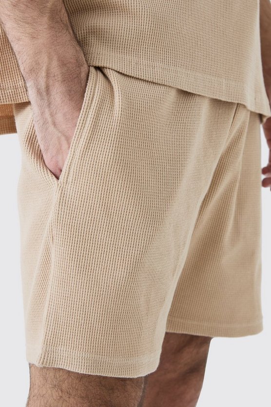 Slim-Fit Shorts in Waffeloptik