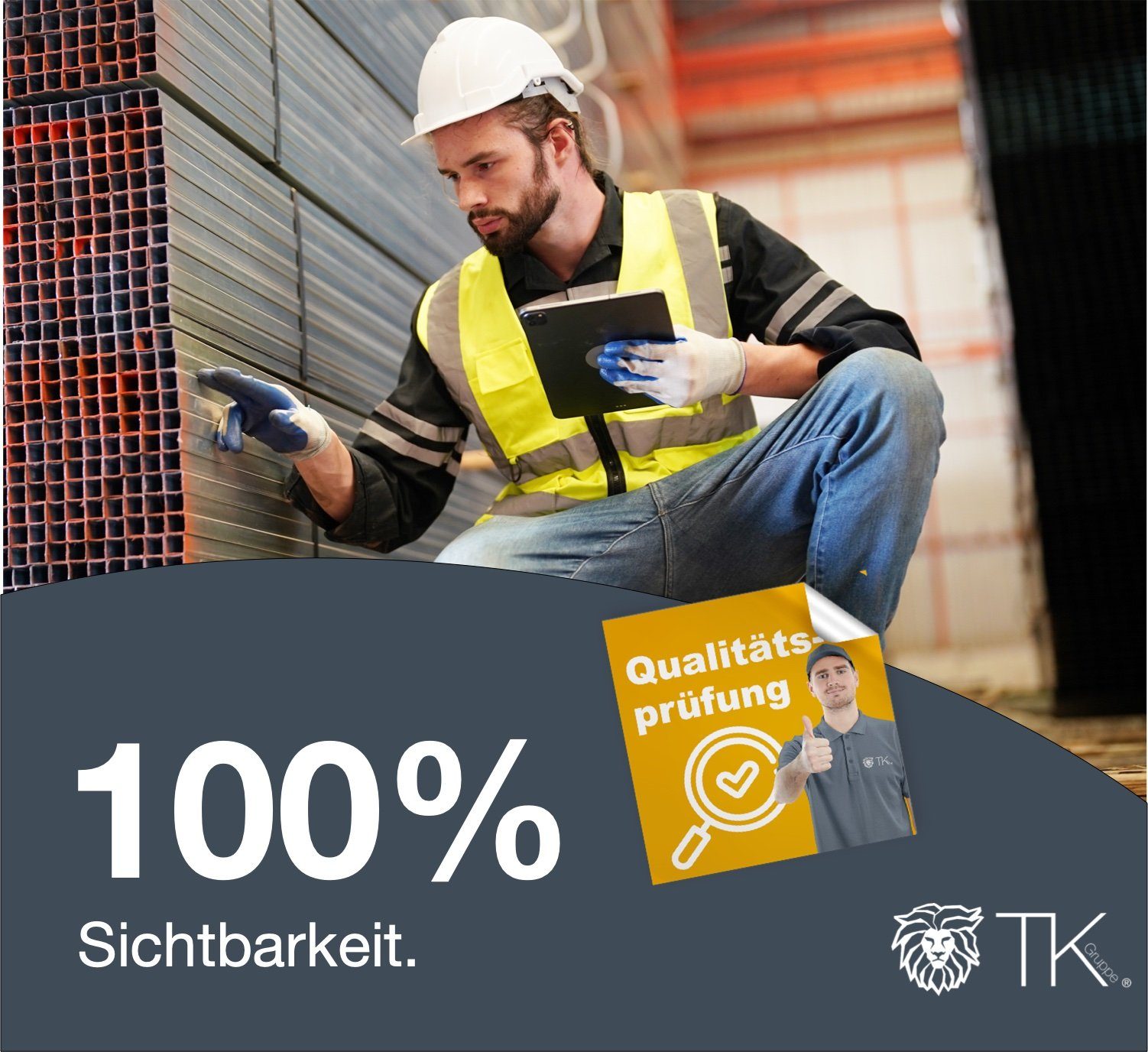TK Gruppe Warnweste Warnweste mit Vertikalstreifen gelb - Pannweste 2024 (1-tlg)
