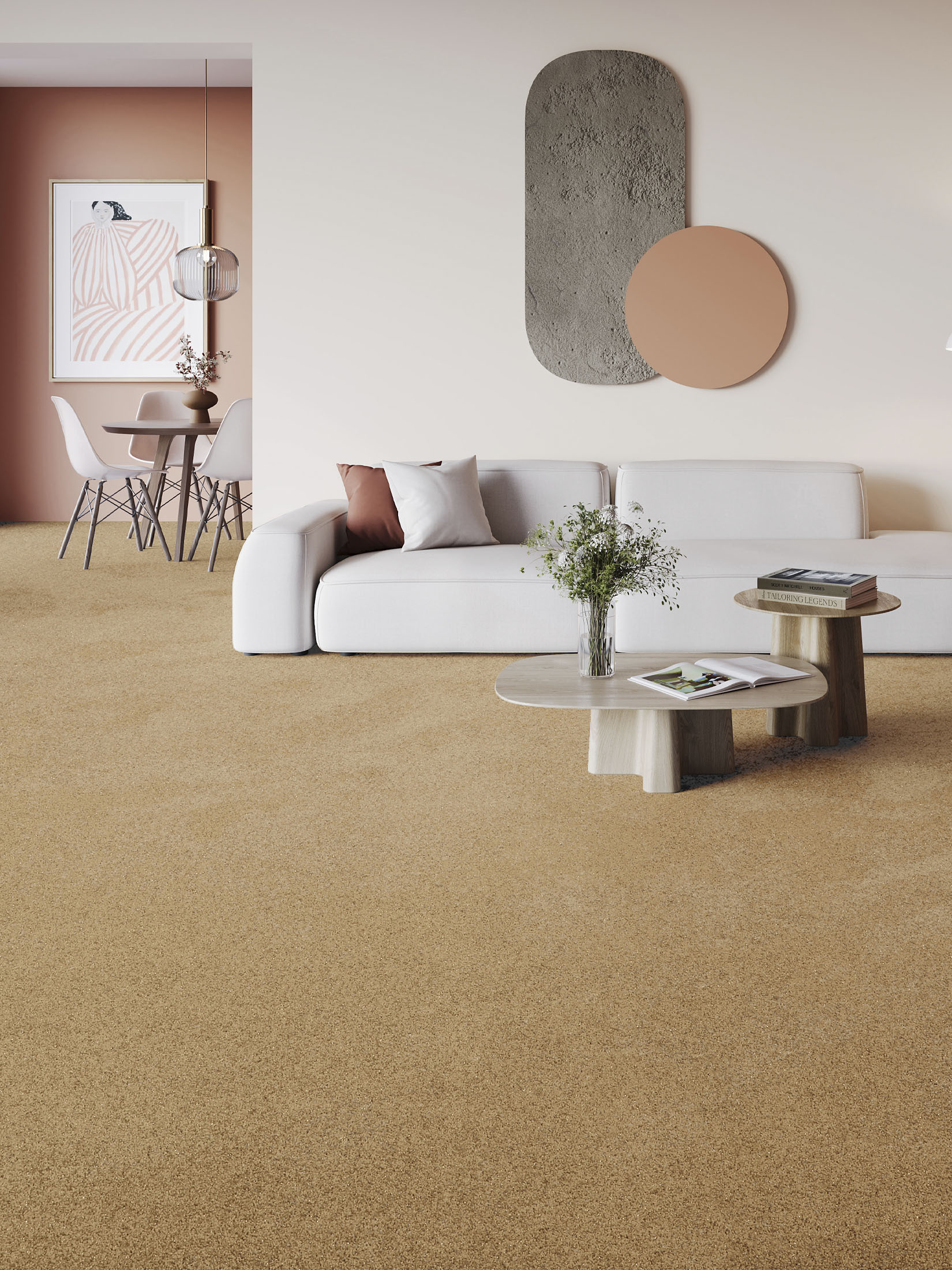 Amador Velours-Teppichboden, Peach 35