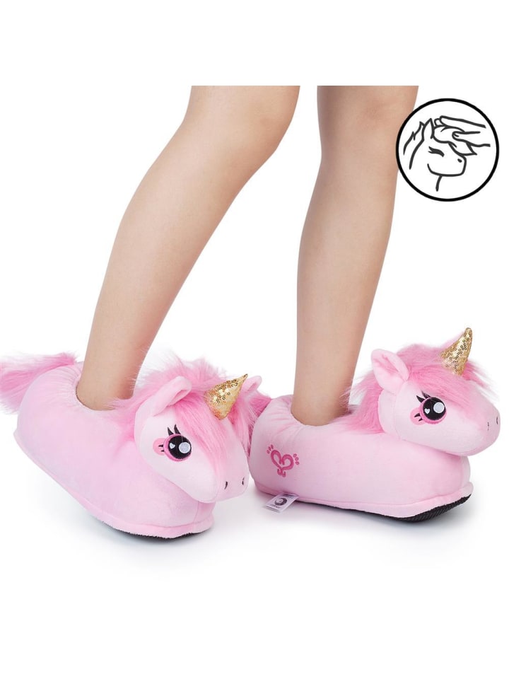 Corimori Plüsch Hausschuhe in Rosa günstig kaufen 25/34