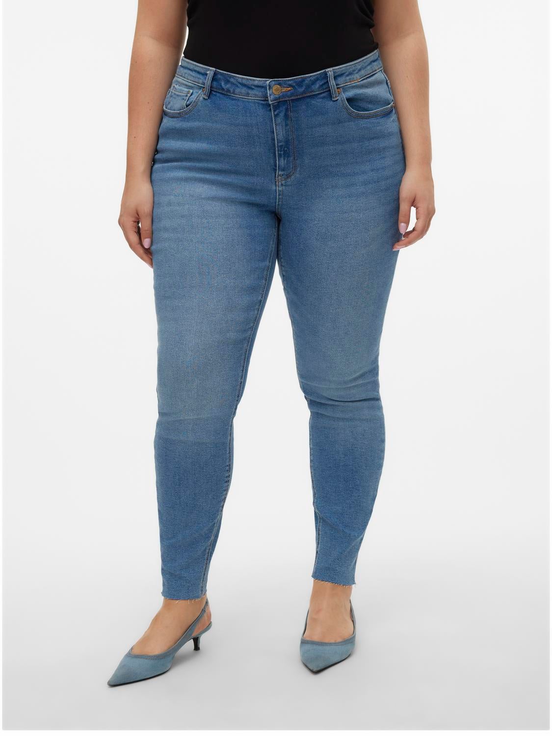 VMSOPHIA Hohe Taille Slim Fit Jeans