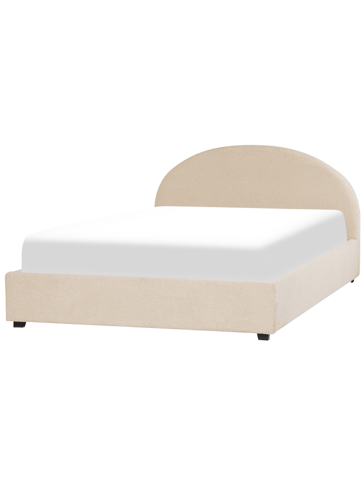 Beliani Doppelbett VAUCLUSE in Beige - (W) 154 x (H) 112 x (L) 214 cm günstig kaufen onesize