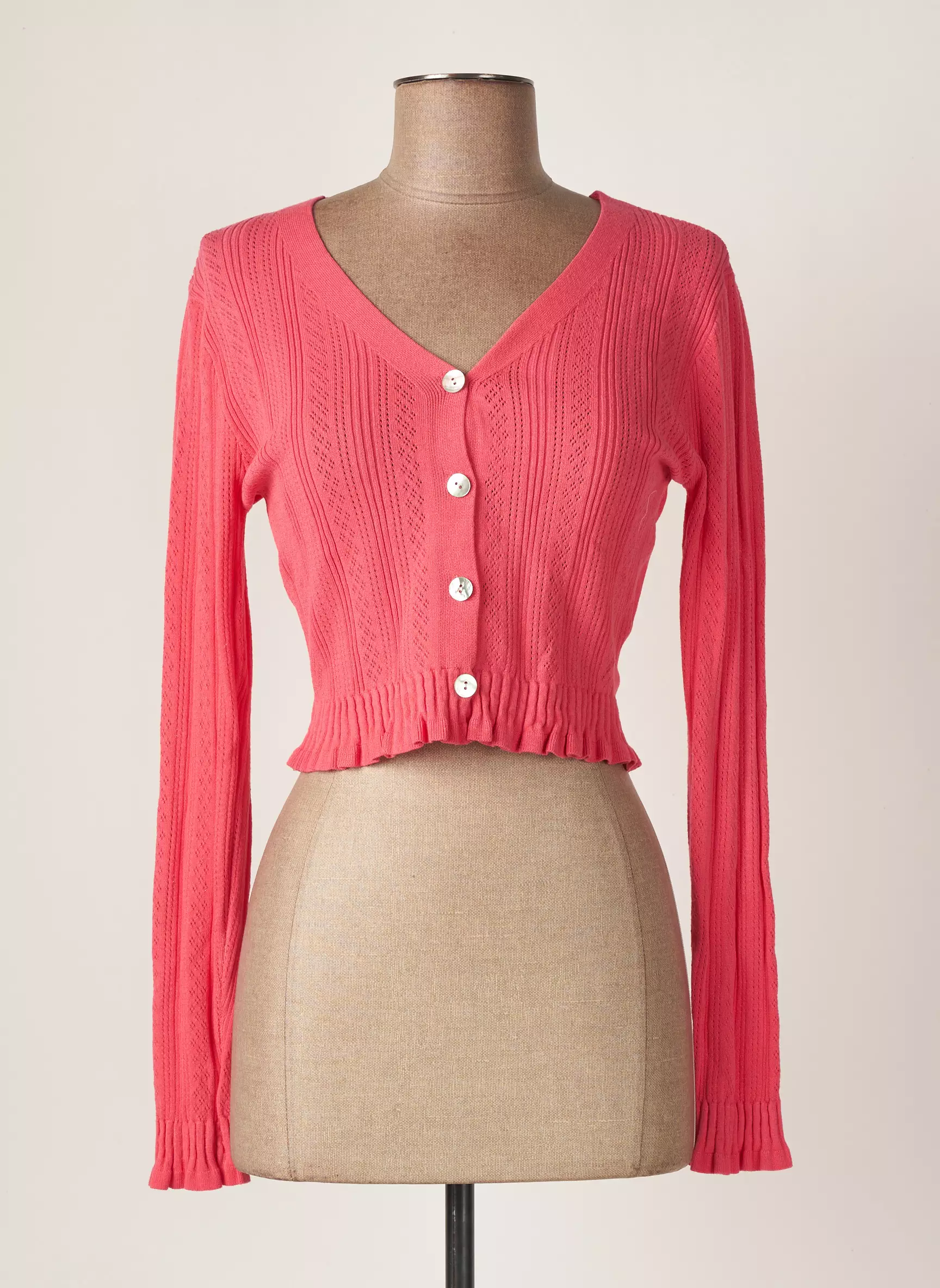 Molly Bracken Cardigans Femme couleur rose
