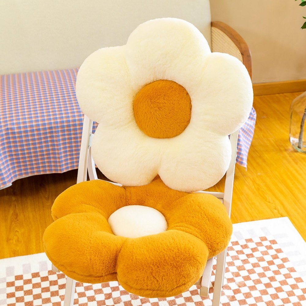 Einemgeld Bodenkissen Blumenboden Kissen Tatami Blumenförmiges Plüsch-Dekor der bequemen