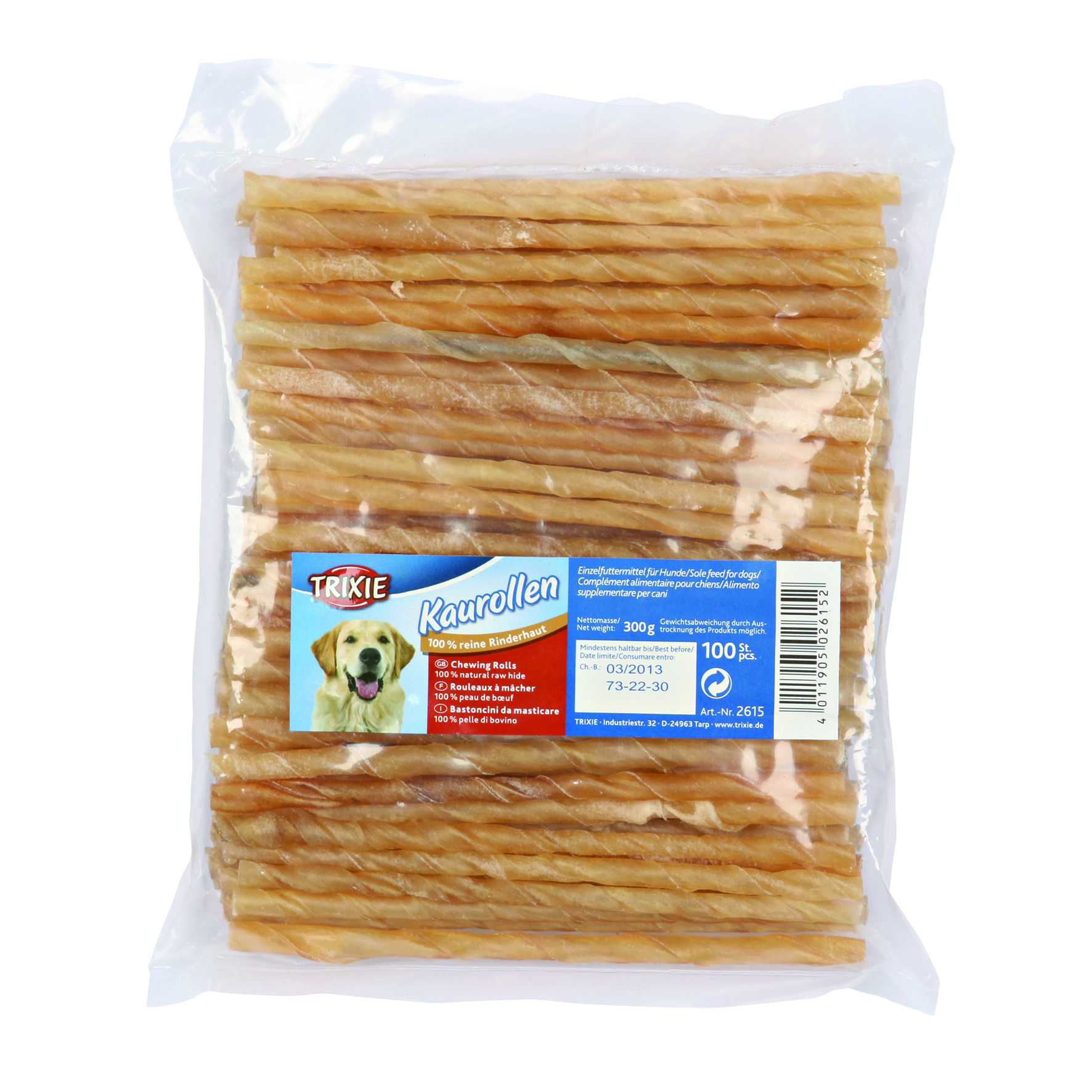 Trixie Snacks Trixie Kaurollen, gedreht 12cm 100 Stück Klein