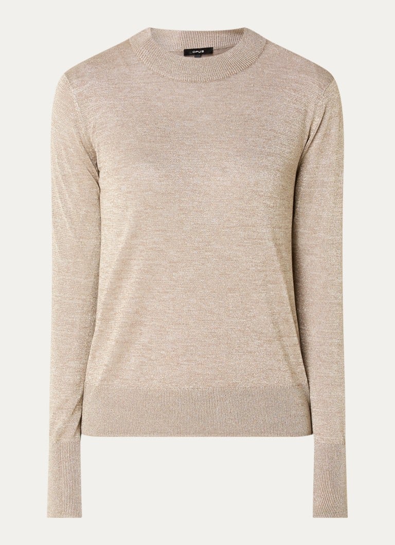 Suéter OPUS Plitza de malha fina com lurex