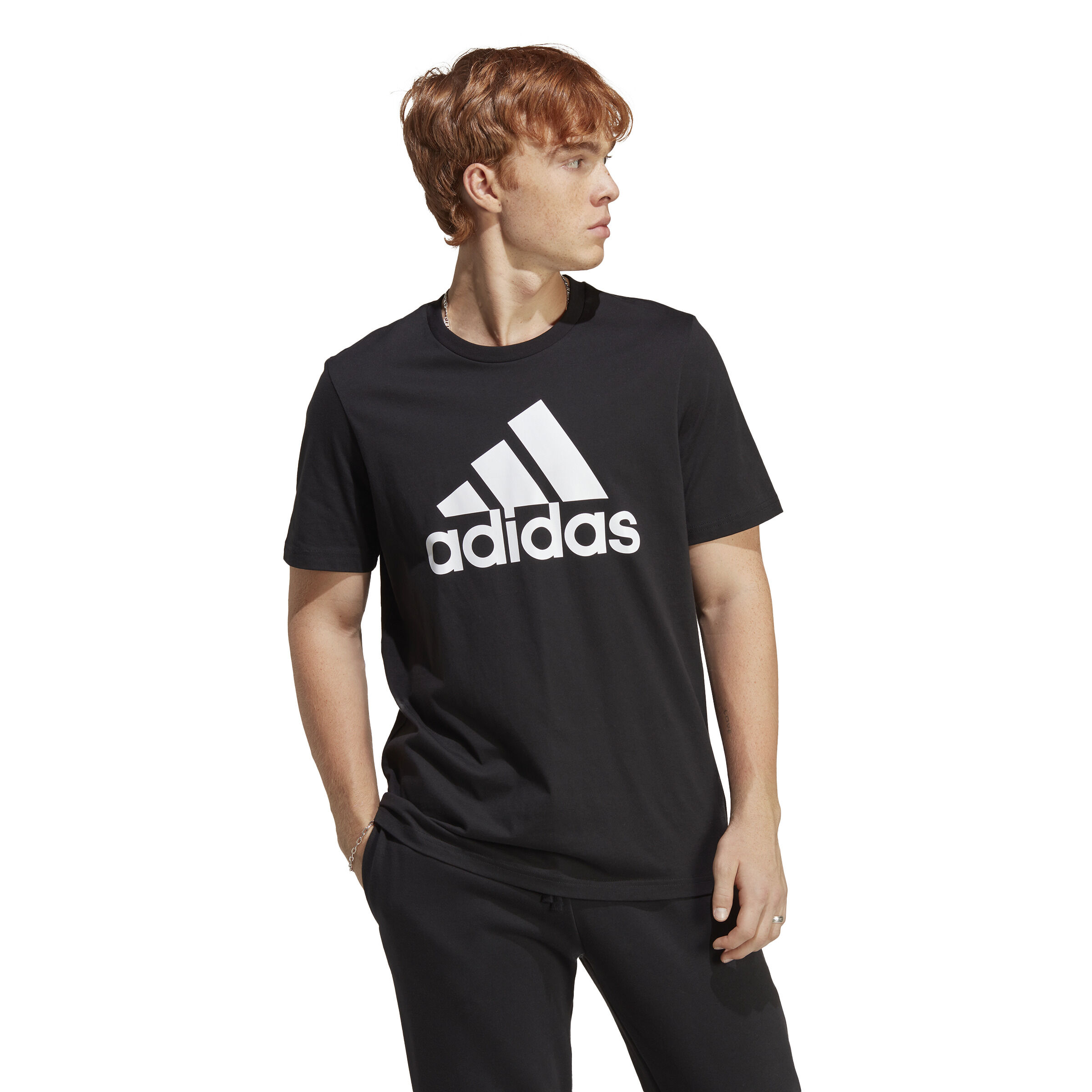 Essentials Single Jersey Big Logo T-Shirt Herren - Schwarz, Weiß