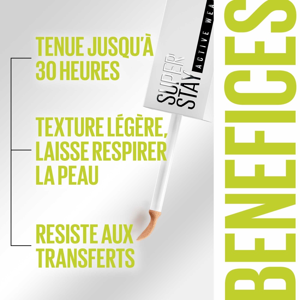 Maybelline New York Superstay Active Wear 30H Anti-Cernes 020 Sand Anti-cernes - Superstay Active Wear 30H- Teinte : 020 Sand