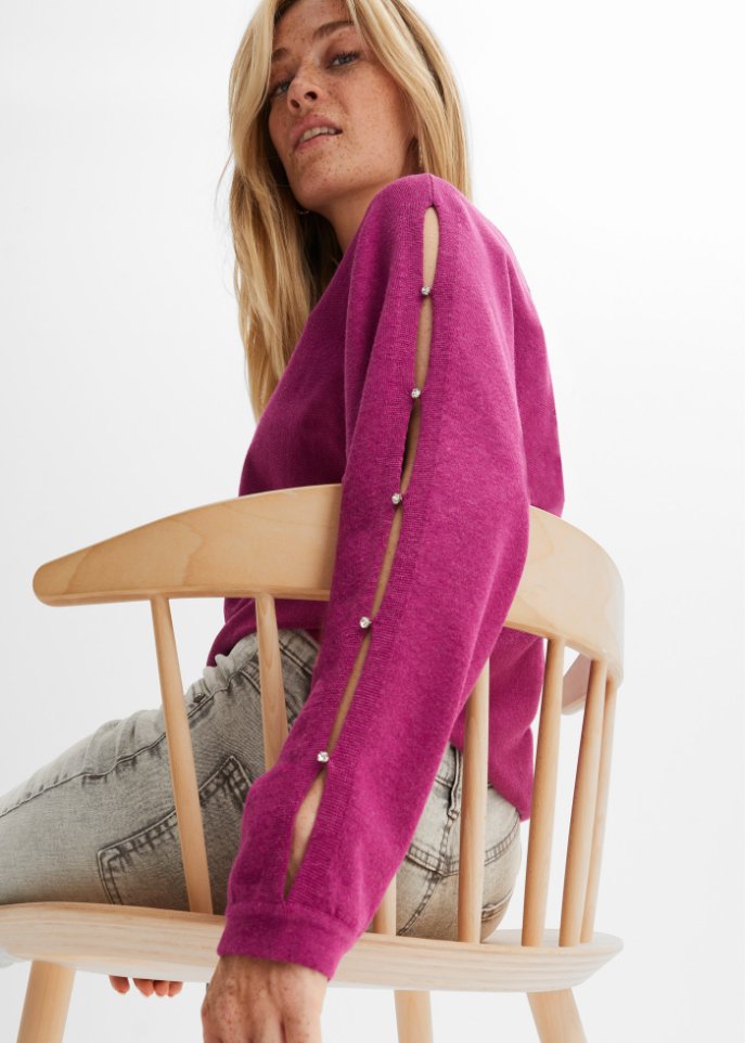 Pullover mit Perlen