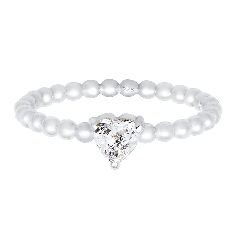 Elli Elli Bague Fiançailles Zircone Bague Femme - (925/1000) Argent Bague