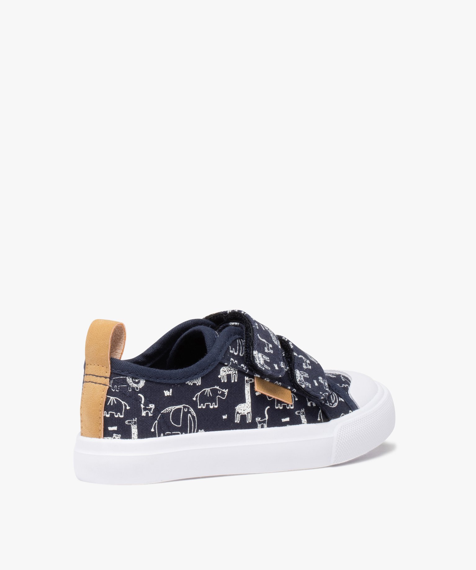 Baskets Garçon à scratch dessus toile motifs animaux marine | GEMO
