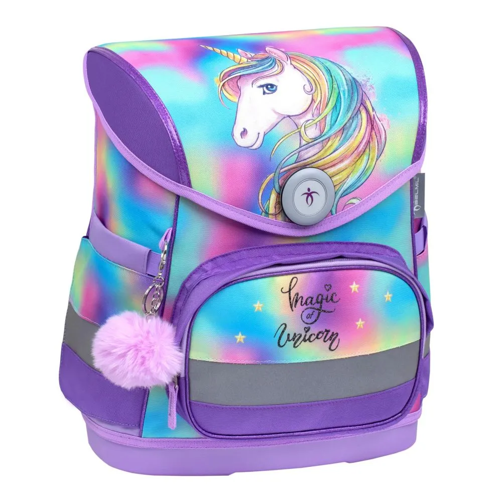 Belmil Compact ergonomisches Schulranzen-Set 4-teilig - Rainbow Color