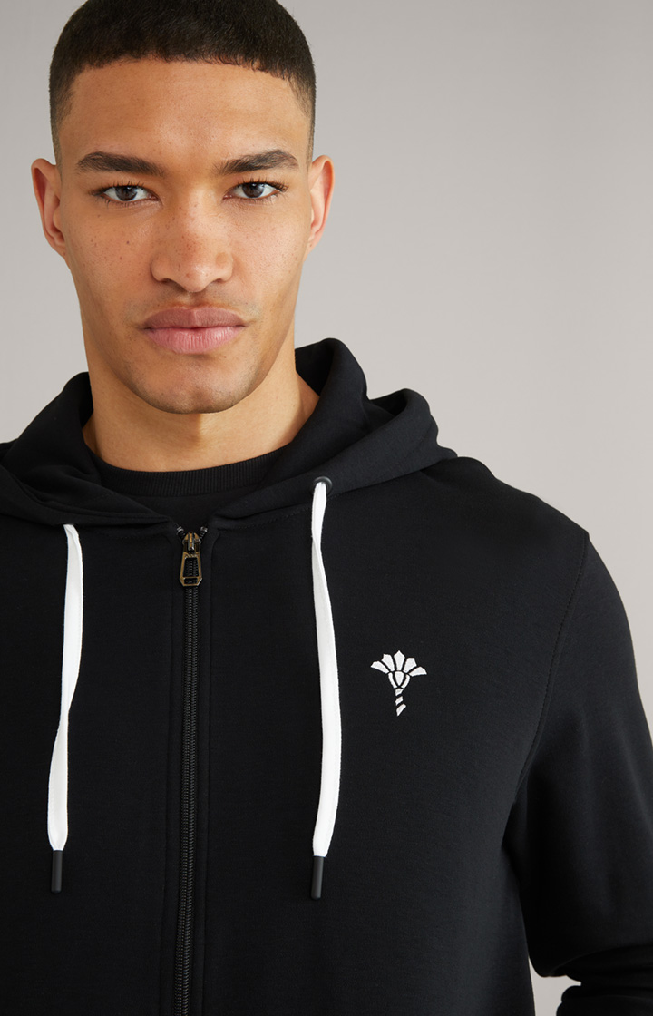 Sweatjacke in Schwarz