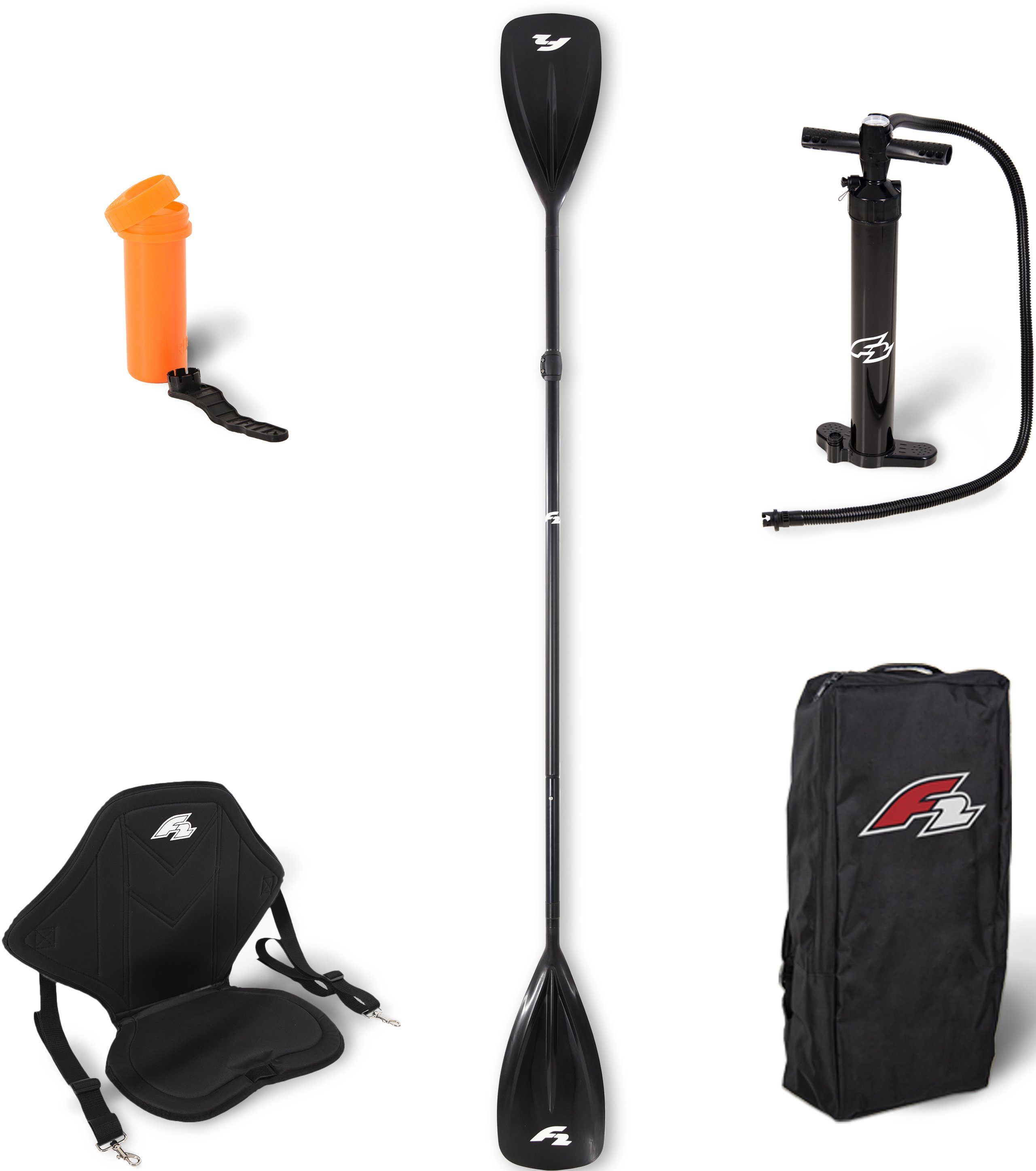 F2 SUP-Board F2 Cross Sitz + Wendepaddel, (mit Paddel und Sitz)