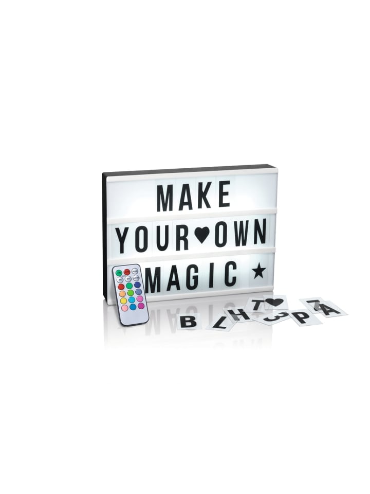 EASYmaxx LED-Leuchtkasten in Schwarz/Weiß mit 173 Buchstaben & Symbole günstig kaufen onesize