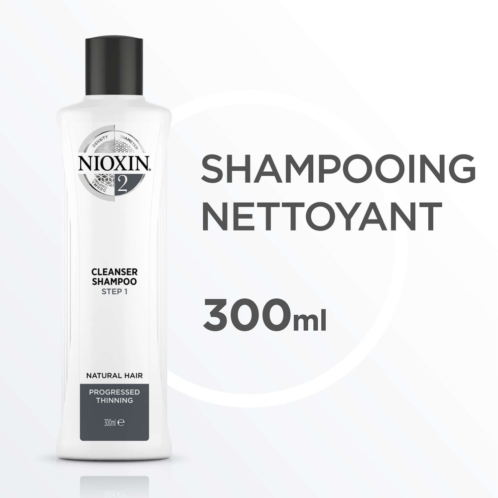 Nioxin NIOXIN System 2 Cleanser 300ml Shampoing pour cheveux très fins et naturels