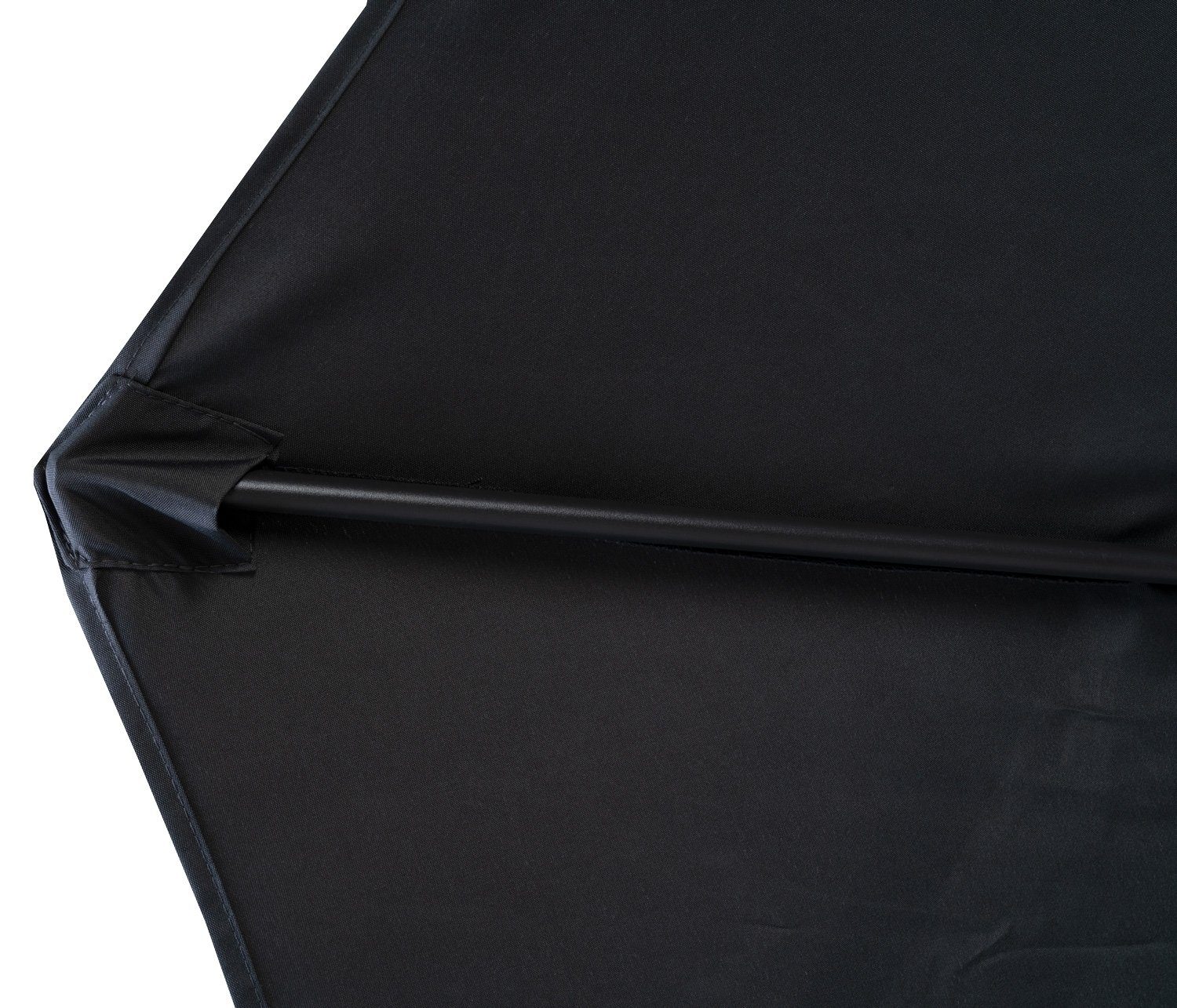doppler® Sonnenschirm DERBY, Schwarz, Ø 270 cm, Aluminium, Neigbar, Polyesterschirm, ohne Schirmständer