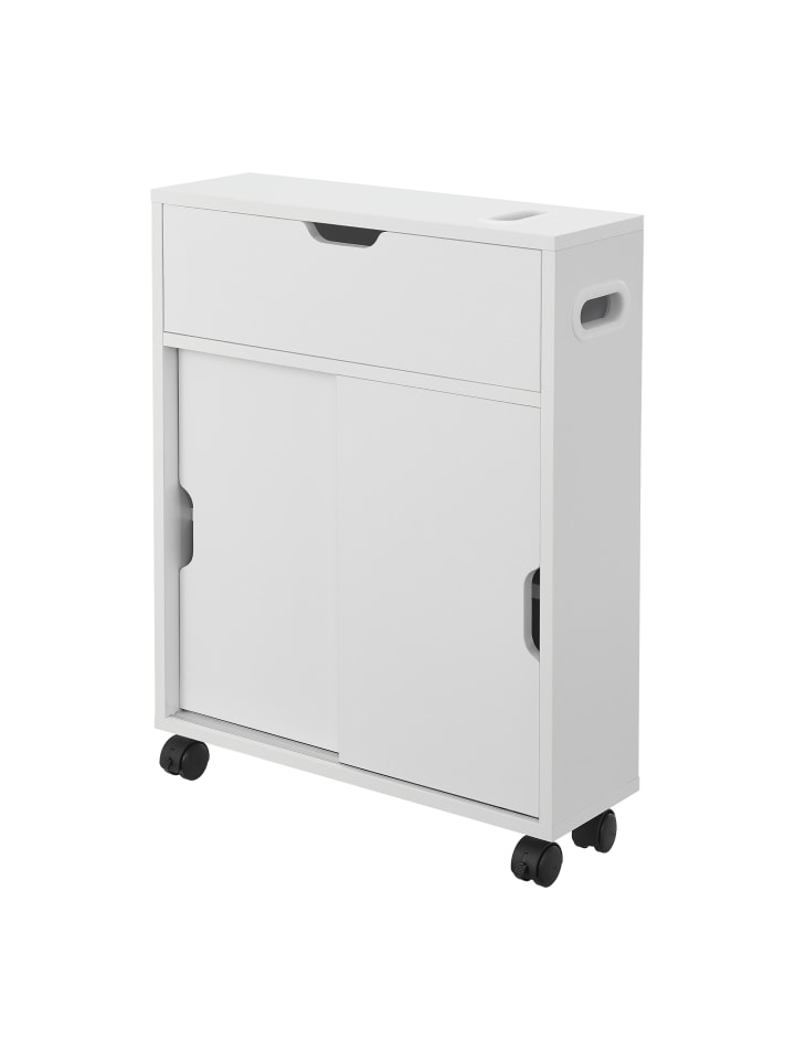 en.casa Badezimmerschrank Kempele in Weiß (H)67cm (B)52cm (T)17cm günstig kaufen onesize
