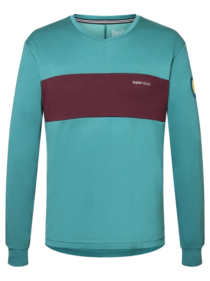 super.natural Merino Fahrradtrikot M GRAVIER LS in petrol günstig kaufen