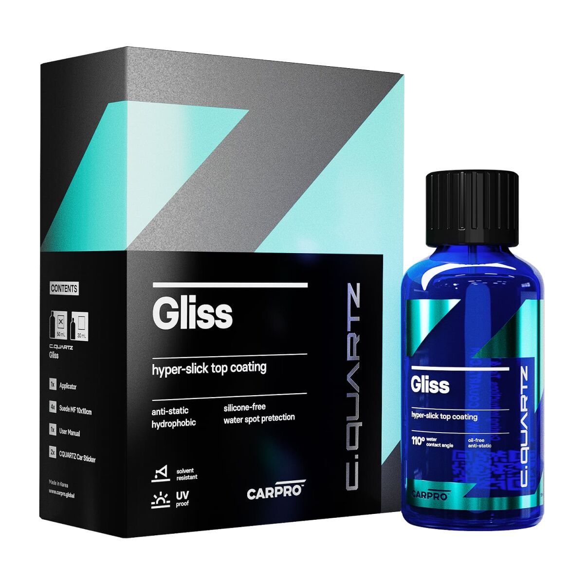 CarPro Gliss Top Coat Keramikversiegelung Kit 50ml
