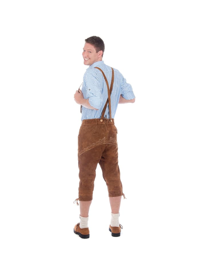 Edelnice Lederhose in mittelbraun günstig kaufen