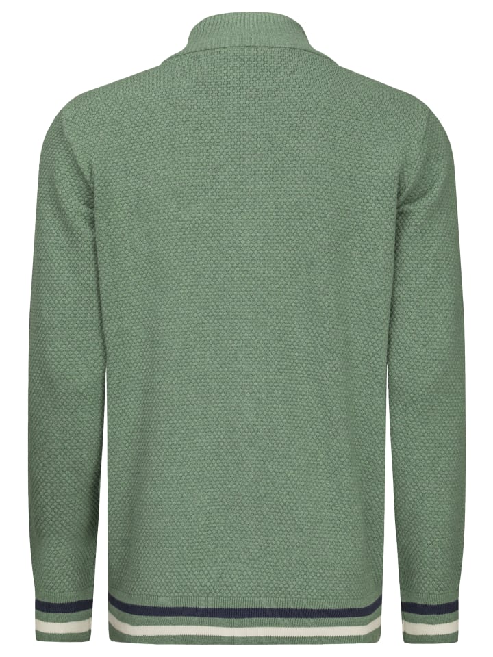 Felix Hardy Stehkragen Strickjacke in Grün günstig kaufen