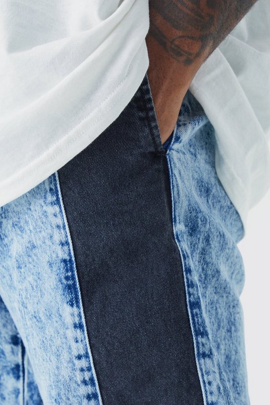 Tall lockere Denim-Jogginghose mit Acid-Waschung
