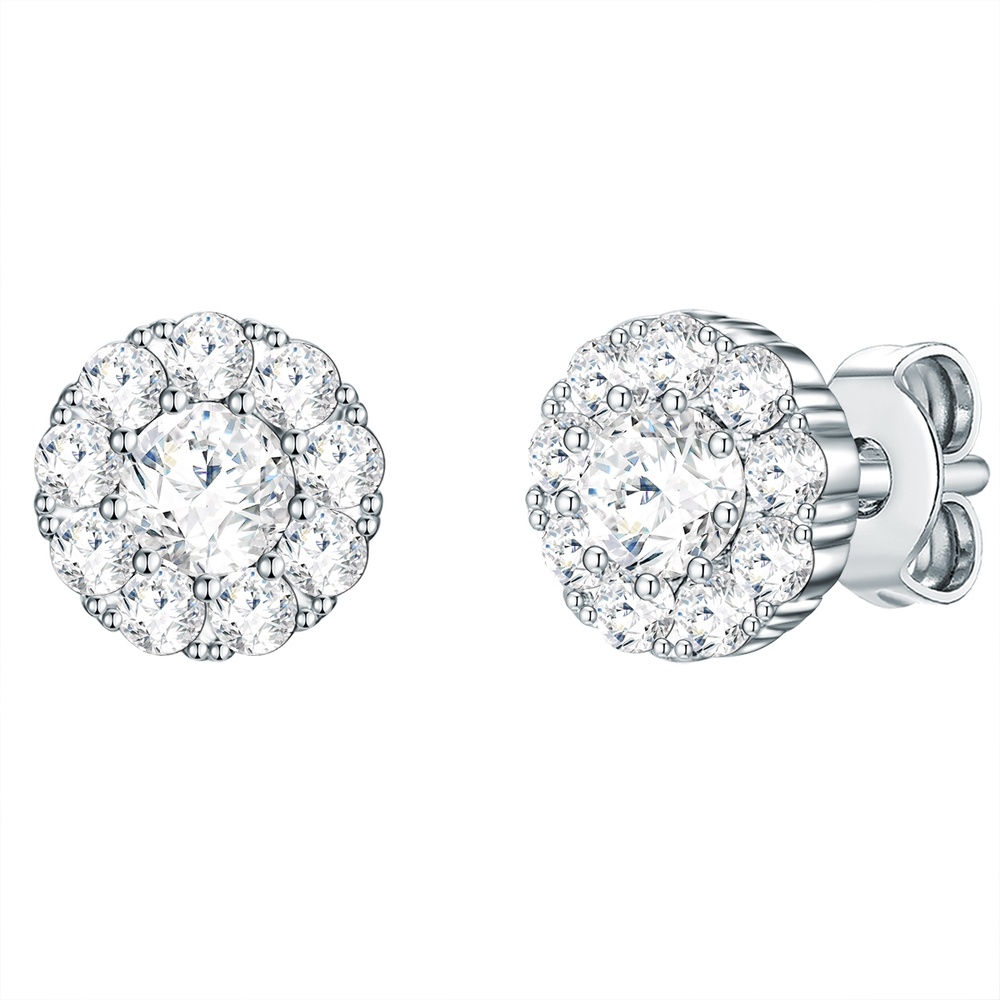 Rafaela Donata Clous d'oreilles à cristaux Swarovski Argent sterling Orné de cristaux Swarovski  Boucles d'oreilles