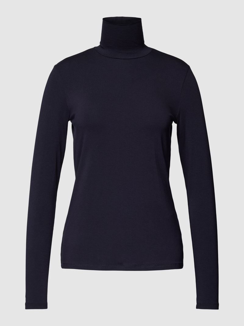 Longsleeve in melierter Optik Modell 'MULTIF' in marineblau