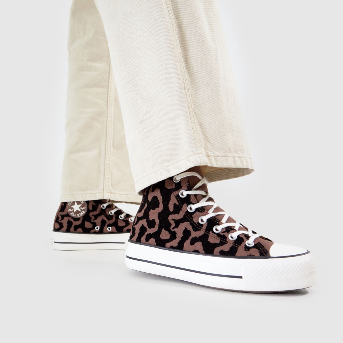 Converse All Star Lift Hi Leopárdszínű Tornacipő Barna Multiszínű