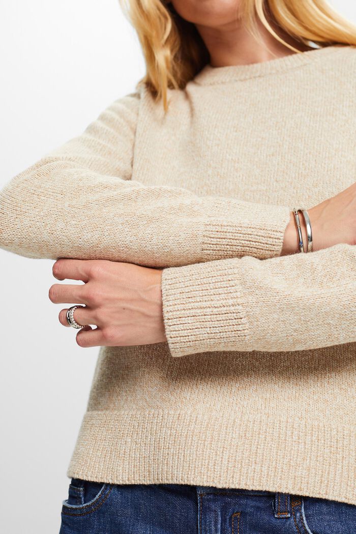 Rundhals-Pullover, Wollmix