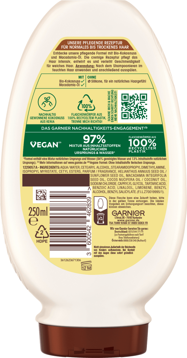 Conditioner Kokosmilch & Macadamia, 250 ml