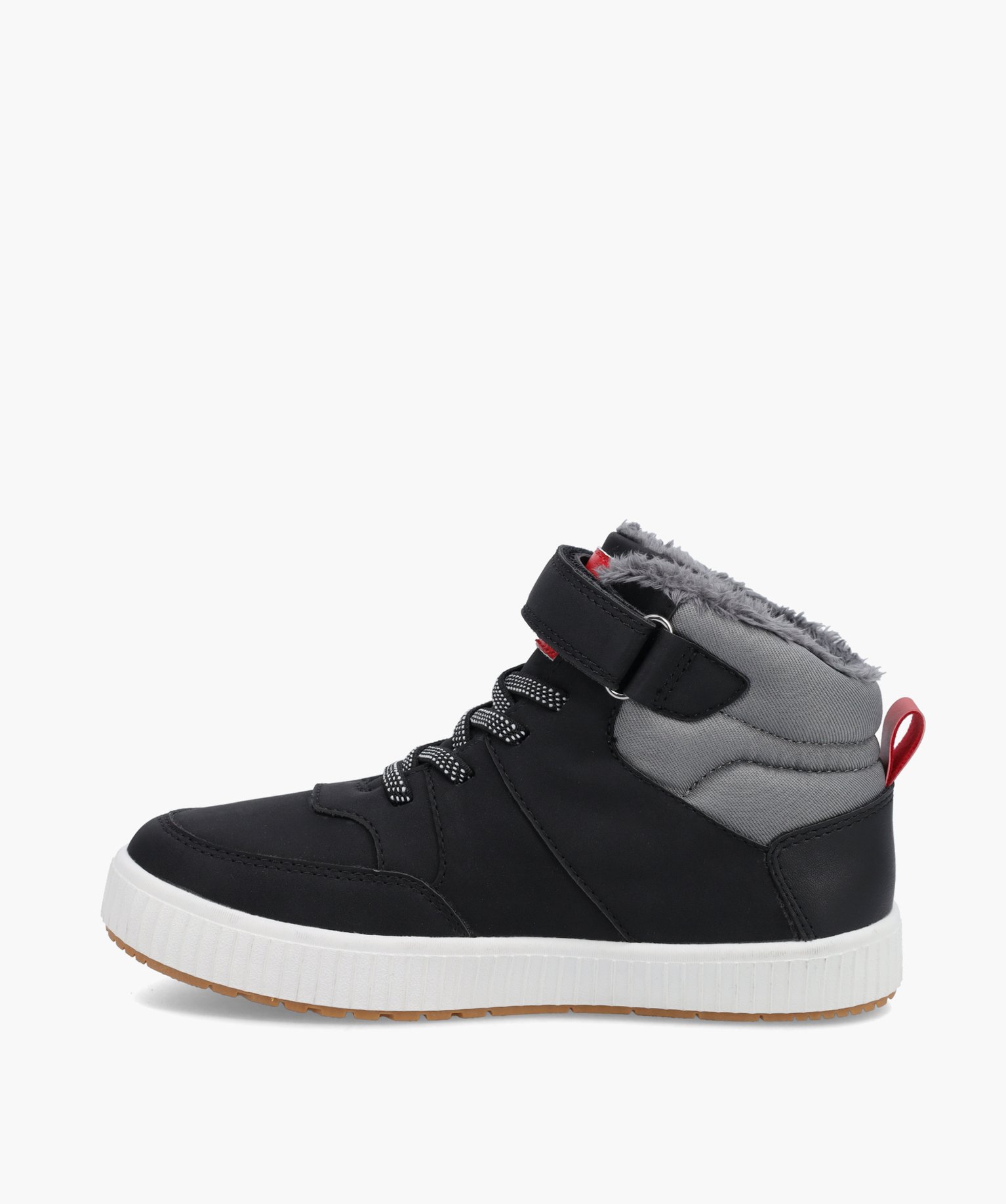 Boots fourrées Garçon bicolores style baskets mid-cut marine noir | GEMO