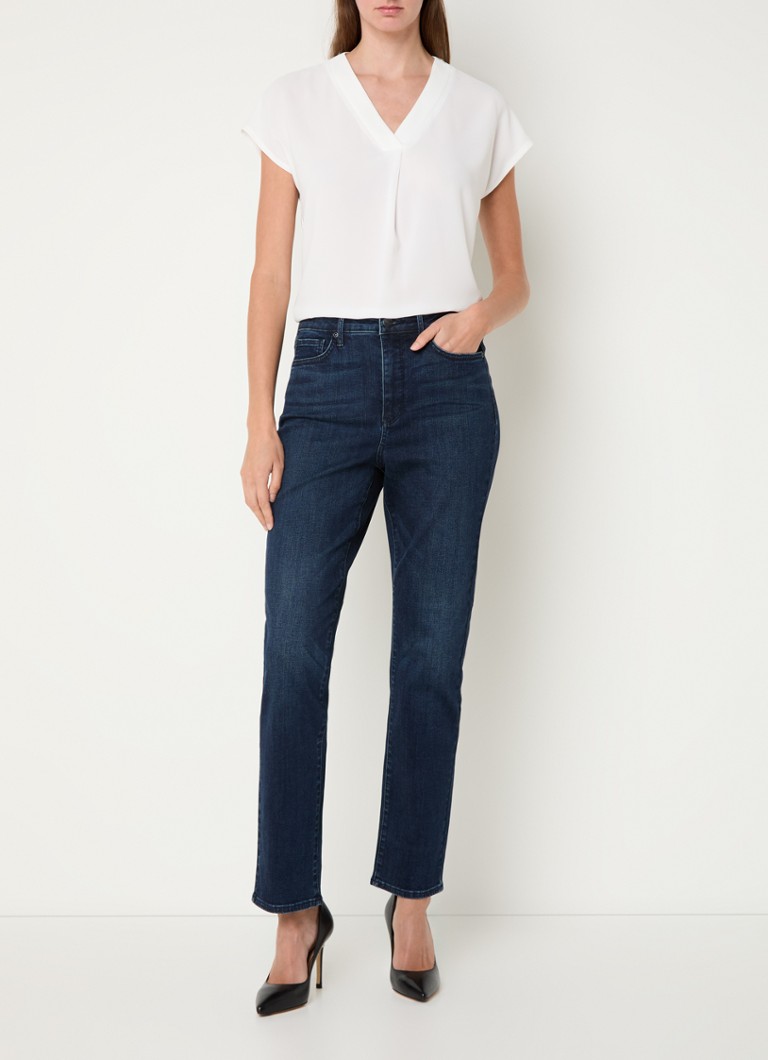 NYDJ Sheri mid waist slim fit jeans with dark wash