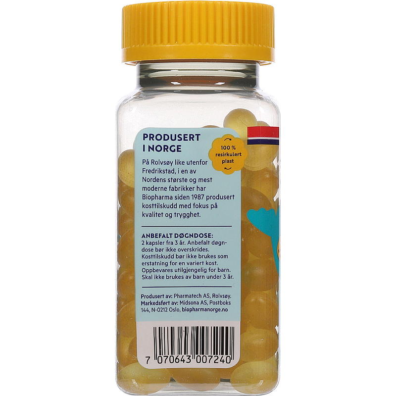 Biopharma Trippel Omega-3 144 stk, barn Biopharma