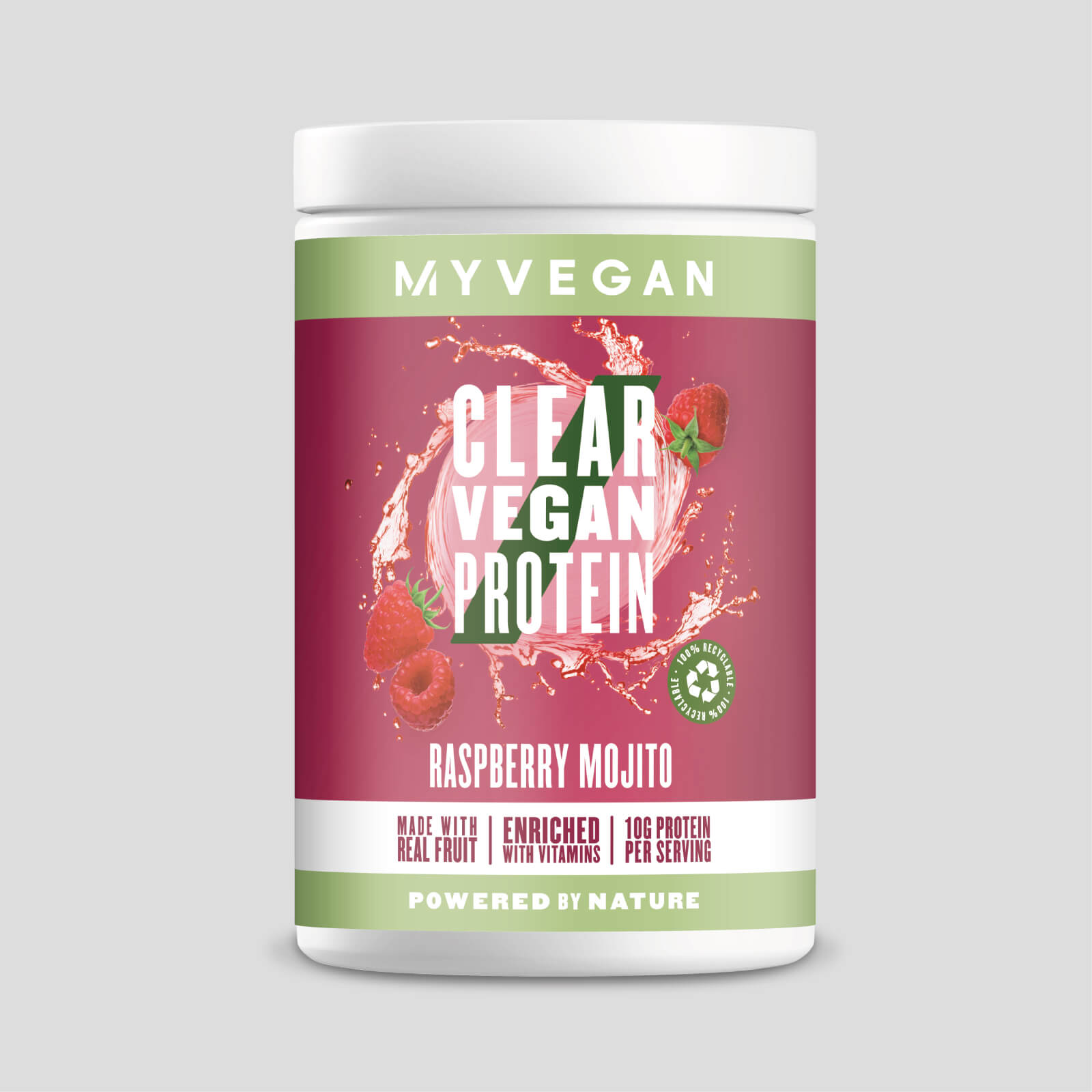 Myvegan Clear Vegan Protein, Raspberry Mojito, 320g