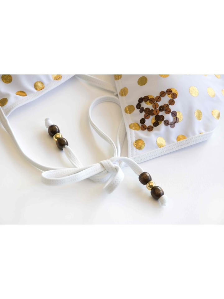 petit amour Umstandsbademode ANNA Bikini in Weiß-Gold günstig kaufen