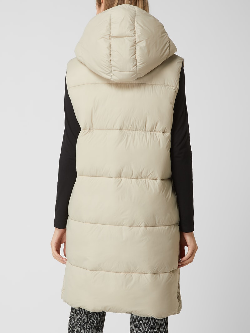 Steppweste mit Eingrifftaschen in offwhite