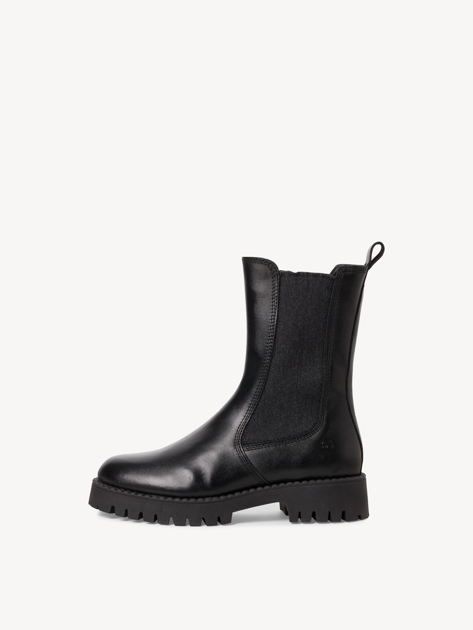 Bottine en cuir - noir doublure chaude