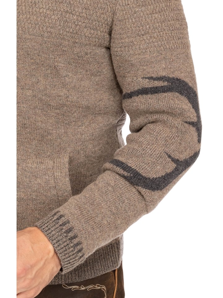Spieth & Wensky Strickjacke WULF in braun günstig kaufen