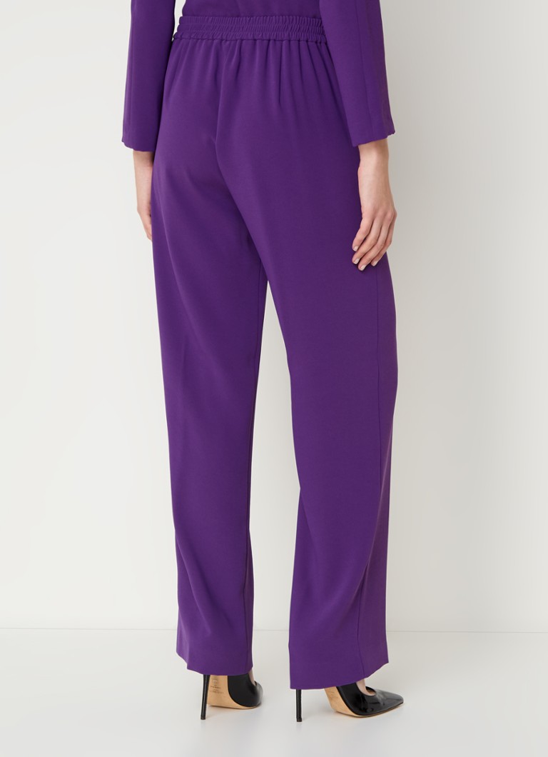 Xandres high-waist straight-fit trousers with side pockets