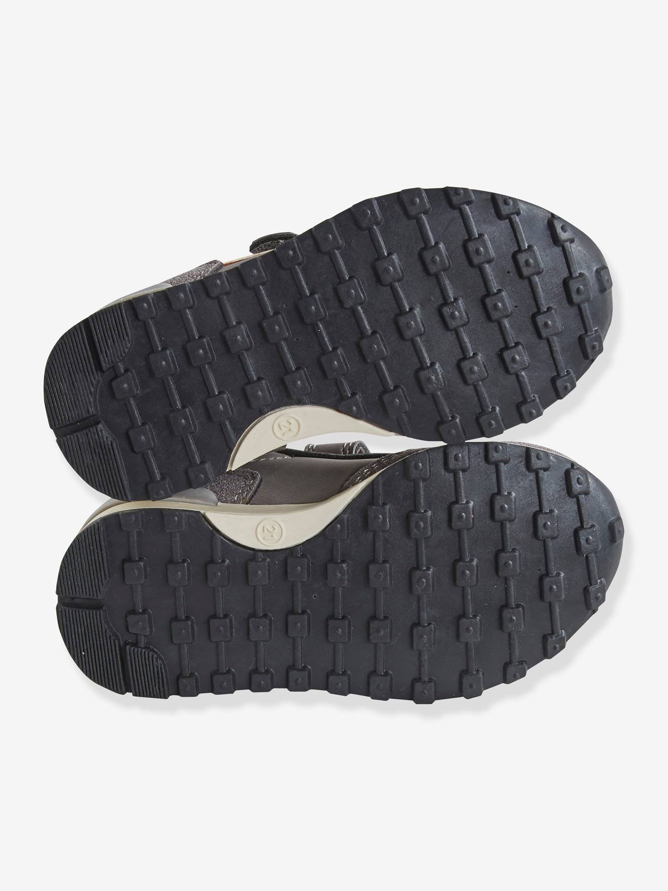 Baskets scratchées bébé garçon esprit running gris