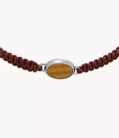 Fossil Armband Stones Tigerauge Edelstahl
