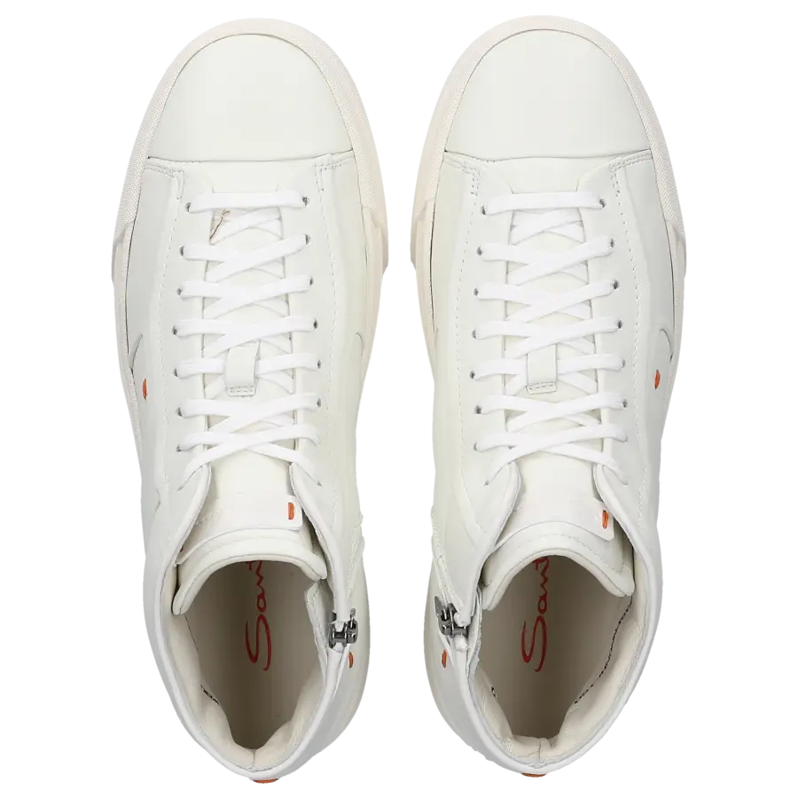 Santoni - Sneaker high 60935 Kalbsleder - weiß