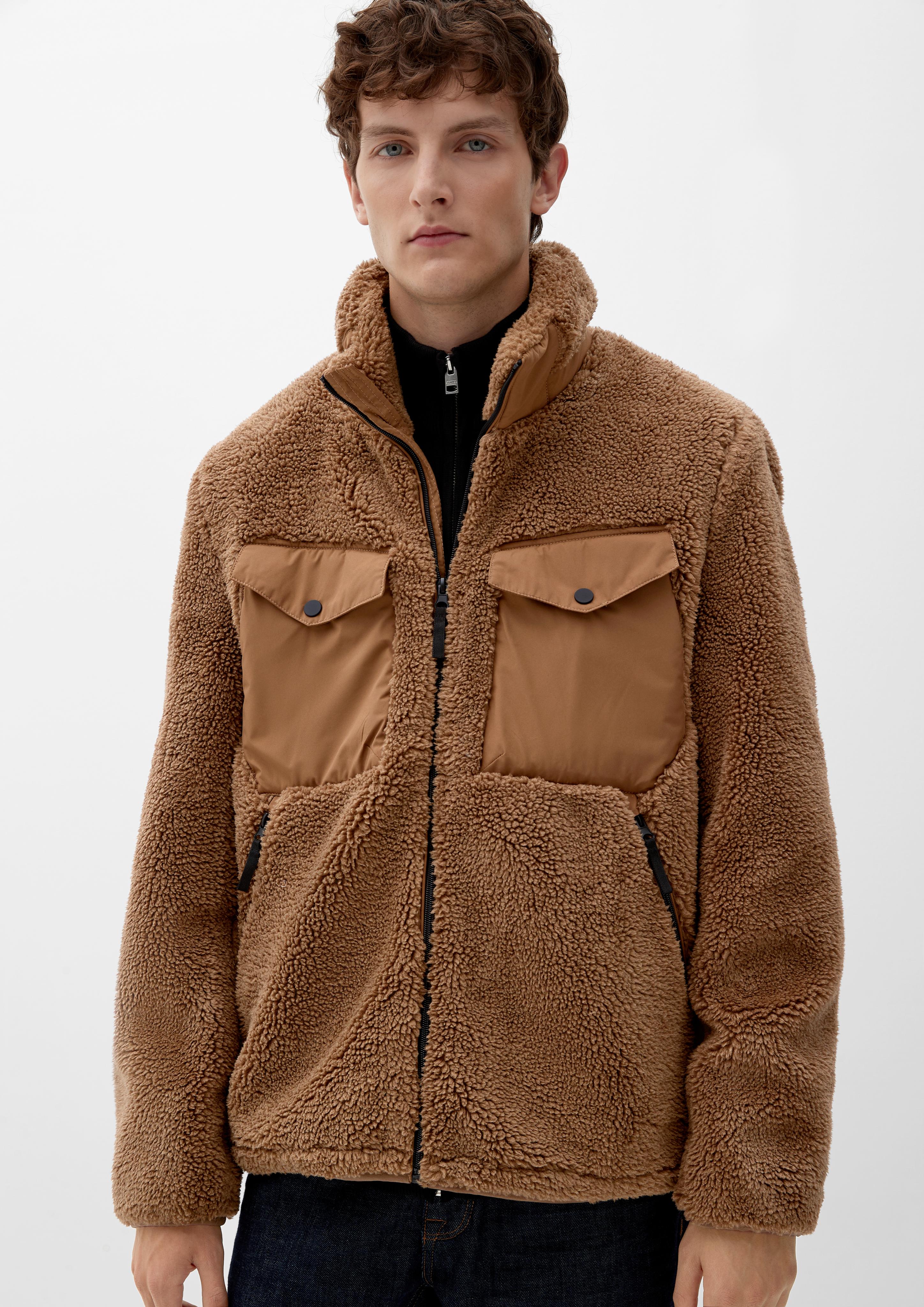 Teddy-Jacke mit Brusttaschen  2115333-8592