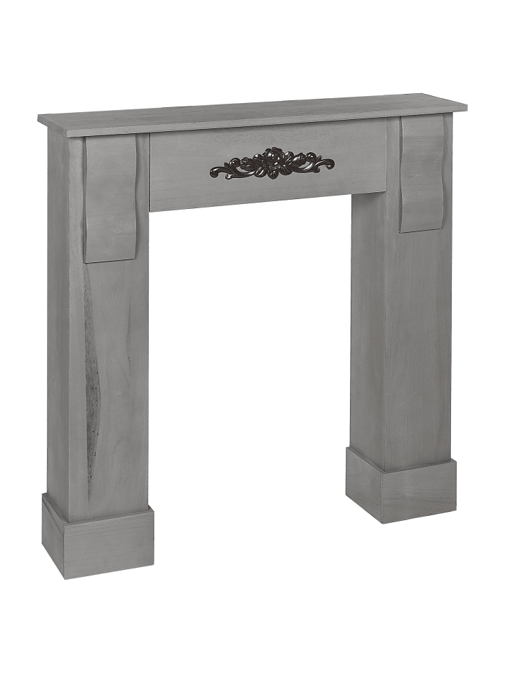 Beliani Kaminumrandung MANDRE in Grau - (W) 97 x (H) 99 x (L) 23 cm günstig kaufen onesize