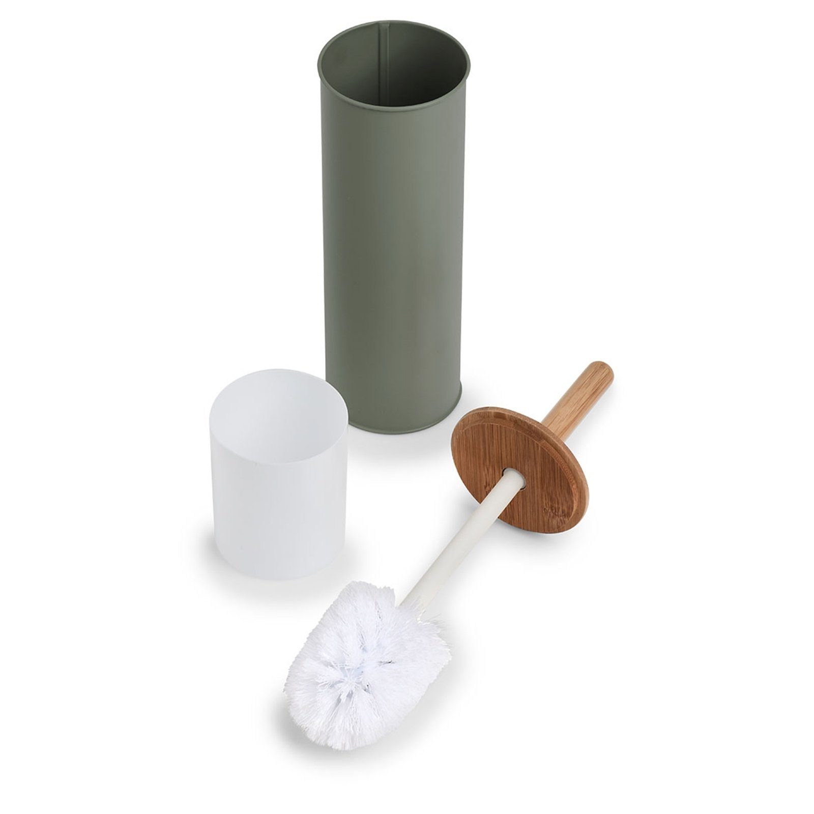 HTI-Living Kosmetikeimer WC Bürste und Kosmetikeimer Scandi Salbei