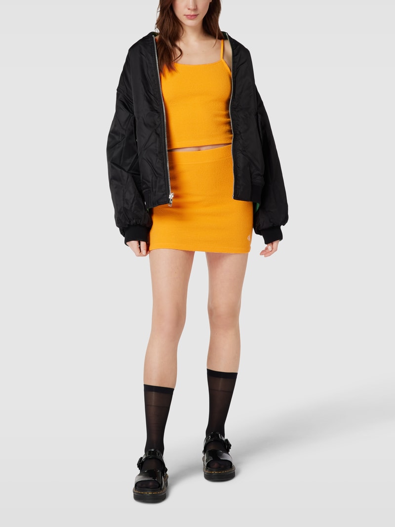 Minirock mit Label-Stitching Modell 'SLUB' in orange