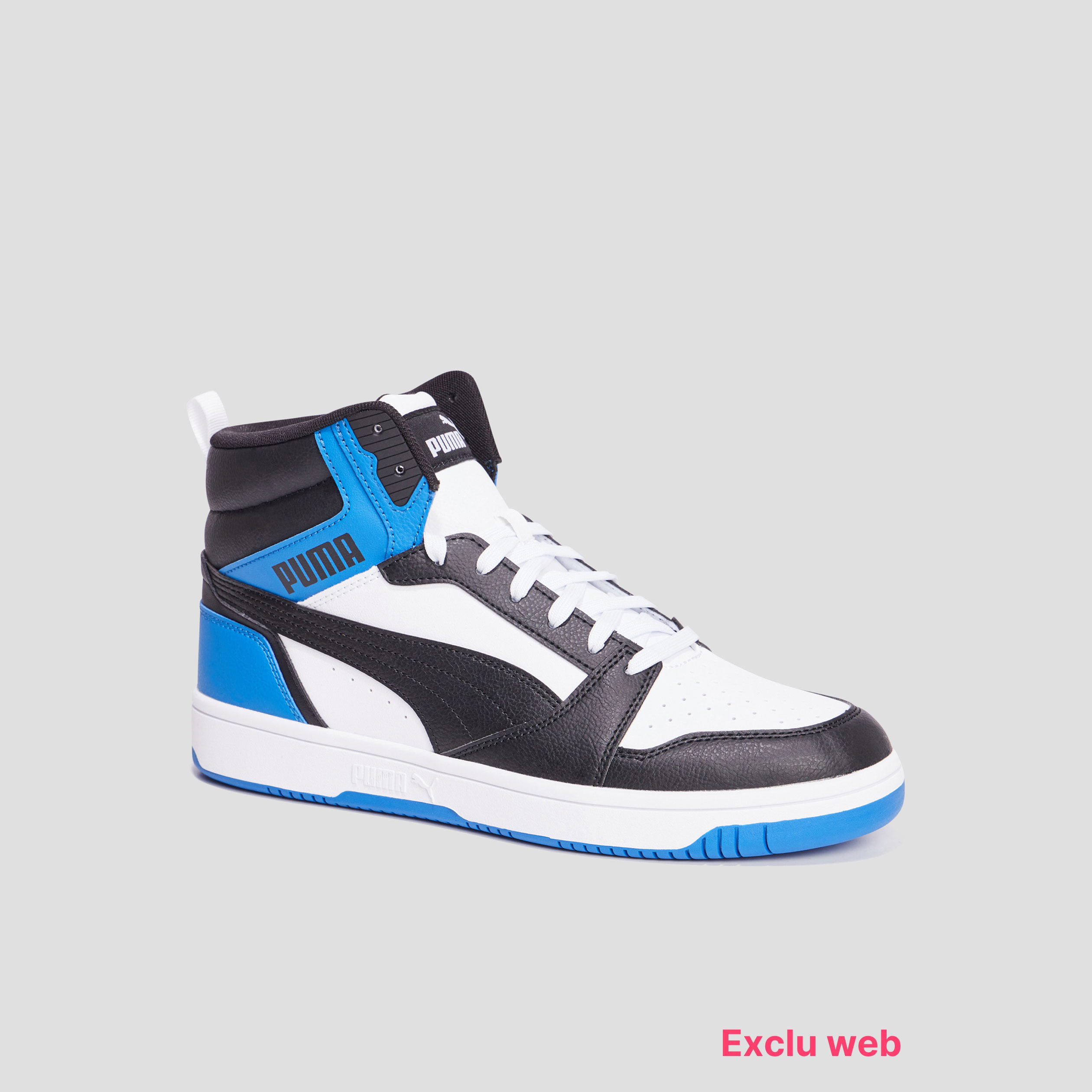 Baskets montantes à lacets Puma Rebound bleu homme | La Halle